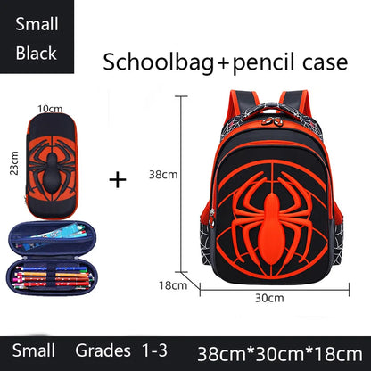 Spider Backpack  Pencil Case Set - Waterproof School Bag for Boys - ZOOMNSTORE
