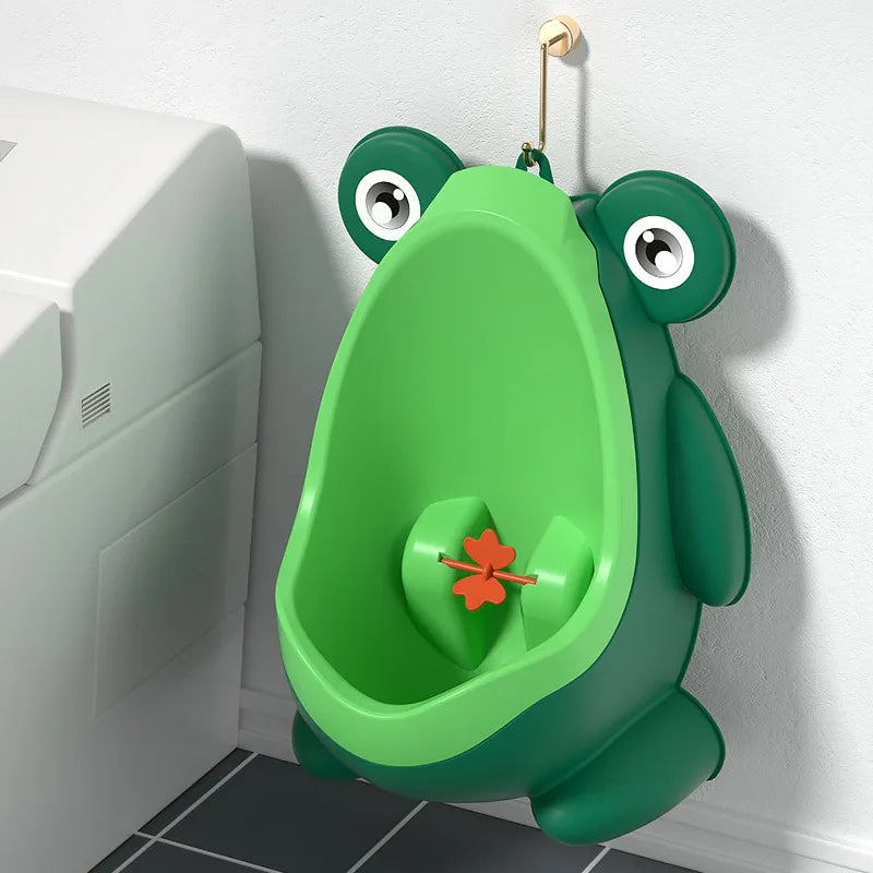 Boys Standing Potty - Wall Mounted Urinal Cartoon Frog Shape for Toddler Pee Training - ZOOMNSTORE