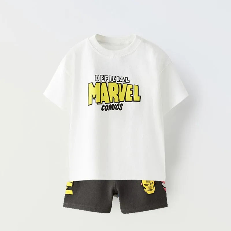 Marvel Boys Summer Tee and Shorts Set - 2pc Kids Outfit - ZOOMNSTORE