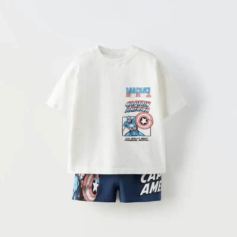 Marvel Boys Summer Tee and Shorts Set - 2pc Kids Outfit - ZOOMNSTORE