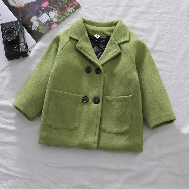 Boys Trench Coat - British Style Plaid Pattern Long Autumn Jacket For Kids - ZOOMNSTORE