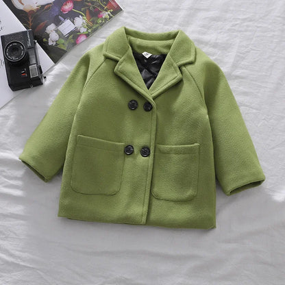 Boys Trench Coat - British Style Plaid Pattern Long Autumn Jacket For Kids - ZOOMNSTORE
