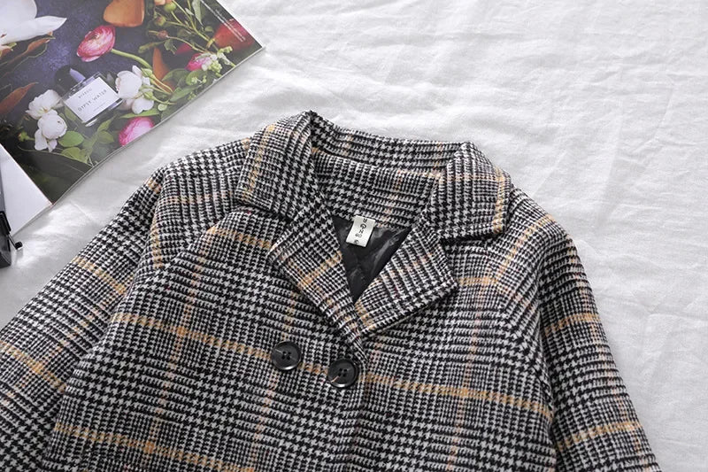 Boys Trench Coat - British Style Plaid Pattern Long Autumn Jacket For Kids - ZOOMNSTORE