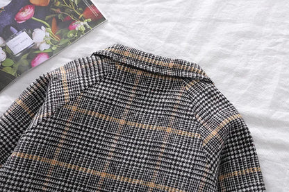 Boys Trench Coat - British Style Plaid Pattern Long Autumn Jacket For Kids - ZOOMNSTORE