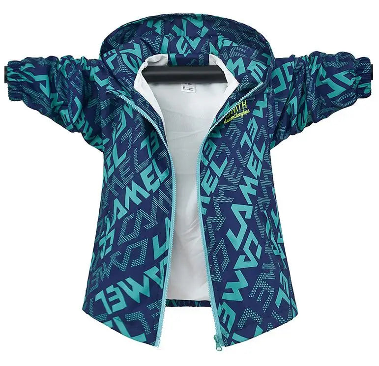 Boys Waterproof Winter Jacket - Thick Hooded Windbreaker for Kids - ZOOMNSTORE