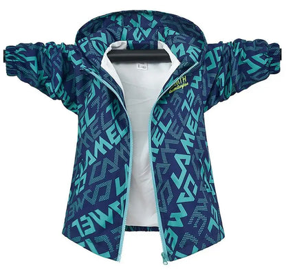 Boys Waterproof Winter Jacket - Thick Hooded Windbreaker for Kids - ZOOMNSTORE