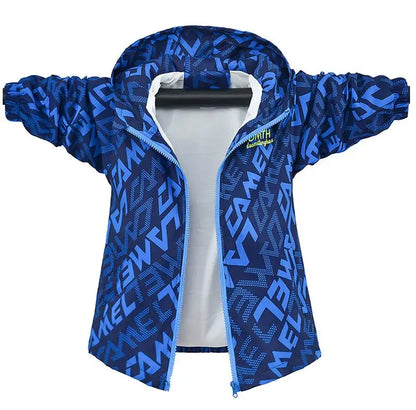 Boys Waterproof Winter Jacket - Thick Hooded Windbreaker for Kids - ZOOMNSTORE