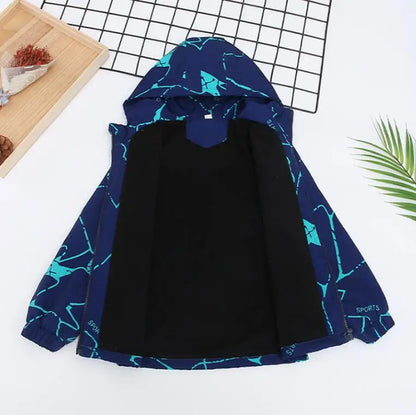 Boys Waterproof Winter Jacket - Thick Hooded Windbreaker for Kids - ZOOMNSTORE