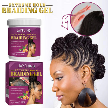 Strong Hold Braiding Gel Wax - Anti-Frizz Hair Pomade for Smooth Edge Control - ZOOMNSTORE