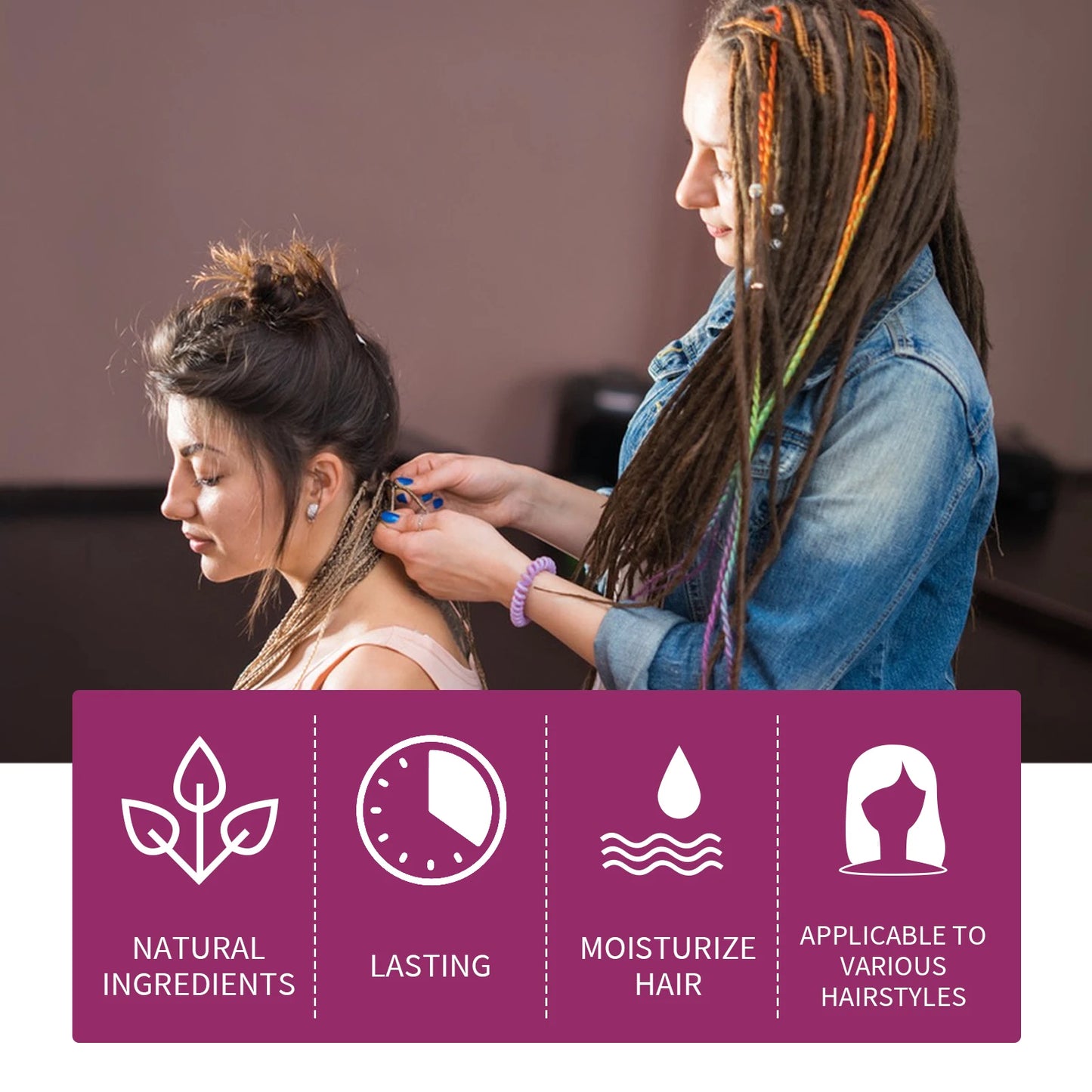 Strong Hold Braiding Gel Wax - Anti-Frizz Hair Pomade for Smooth Edge Control - ZOOMNSTORE