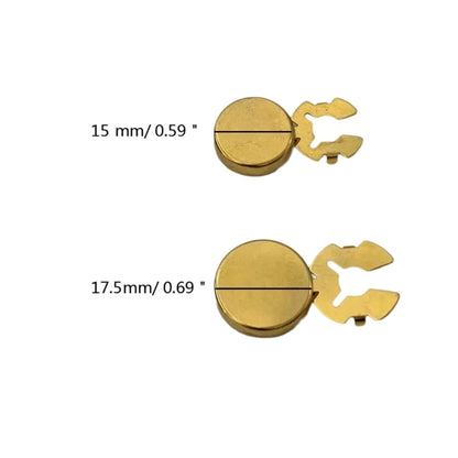 Brass Round Cuff Button Covers - 10pcs Imitation Cufflinks for Mens Formal Shirts and Weddings - ZOOMNSTORE