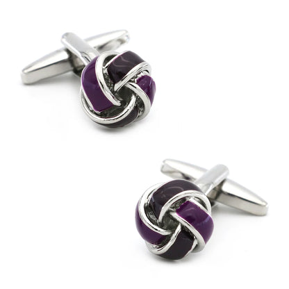 Brass Knot Cuff Links - Woven Ball Design for Mens Wedding Fashion - ZOOMNSTORE