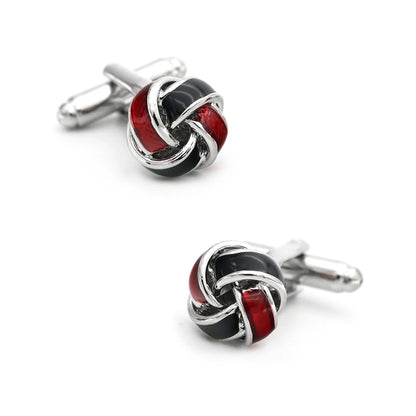 Brass Knot Cuff Links - Woven Ball Design for Mens Wedding Fashion - ZOOMNSTORE