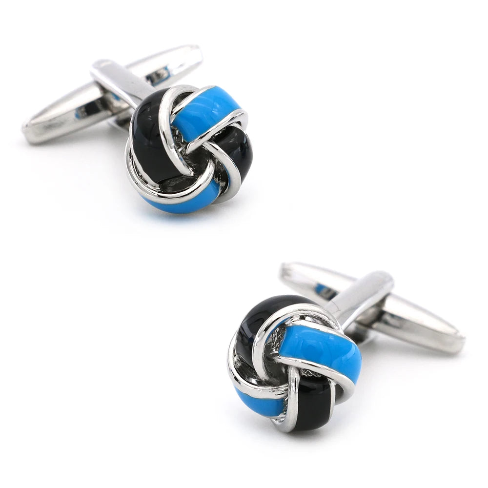 Brass Knot Cuff Links - Woven Ball Design for Mens Wedding Fashion - ZOOMNSTORE