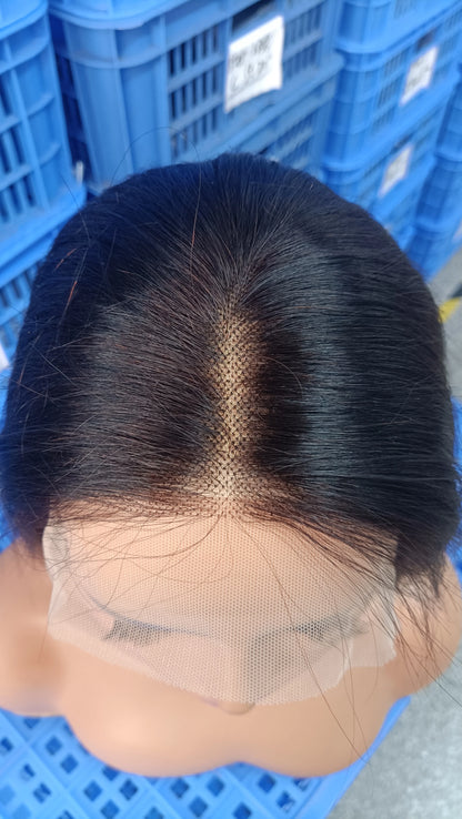 Brazilian Bob Wig - Glueless HD Lace Frontal, Short Straight Remy Human Hair - ZOOMNSTORE