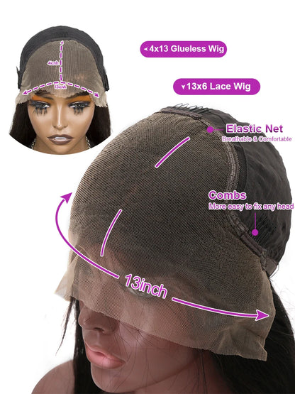 Brazilian Bob Wig - Glueless HD Lace Frontal, Short Straight Remy Human Hair - ZOOMNSTORE