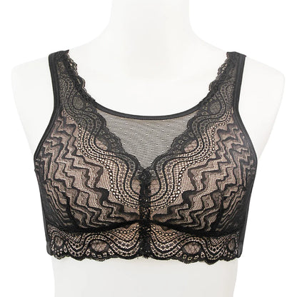 Breast Surgery Bra Wire Free Lace Back - Silicone Padded Post Mastectomy Comfort - ZOOMNSTORE