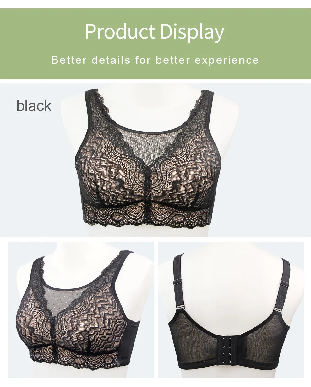 Breast Surgery Bra Wire Free Lace Back - Silicone Padded Post Mastectomy Comfort - ZOOMNSTORE