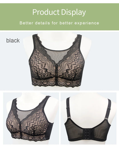 Breast Surgery Bra Wire Free Lace Back - Silicone Padded Post Mastectomy Comfort - ZOOMNSTORE