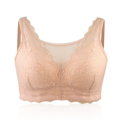 Breast Surgery Bra Wire Free Lace Back - Silicone Padded Post Mastectomy Comfort - ZOOMNSTORE