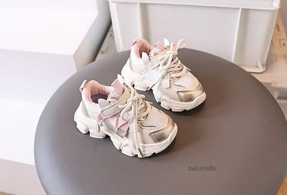 Colorful Fashionable Breathable Mesh Casual Sneakers for Boys and Girls Sport Shoes, Suitable for All Seasons - ZOOMNSTORE