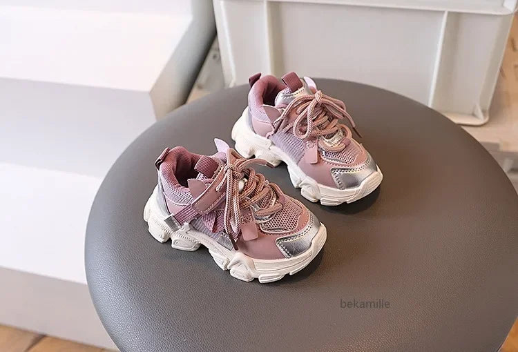 Colorful Fashionable Breathable Mesh Casual Sneakers for Boys and Girls Sport Shoes, Suitable for All Seasons - ZOOMNSTORE