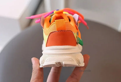 Colorful Fashionable Breathable Mesh Casual Sneakers for Boys and Girls Sport Shoes, Suitable for All Seasons - ZOOMNSTORE