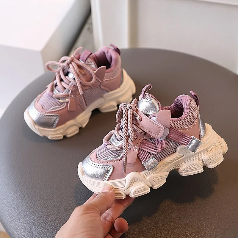 Colorful Fashionable Breathable Mesh Casual Sneakers for Boys and Girls Sport Shoes, Suitable for All Seasons - ZOOMNSTORE