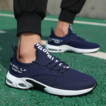 Lightweight Mens Breathable Mesh Running Shoes - Shock-Absorbing Casual Sports Sneakers - ZOOMNSTORE