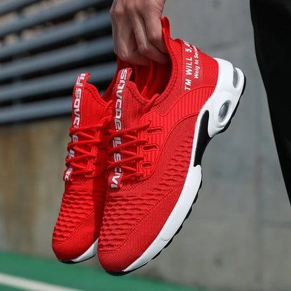 Lightweight Mens Breathable Mesh Running Shoes - Shock-Absorbing Casual Sports Sneakers - ZOOMNSTORE