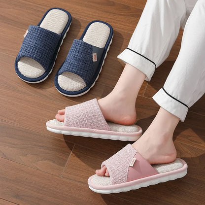 Breathable Open Toe Slippers - Non-Slip Indoor Slides for Men and Women - ZOOMNSTORE