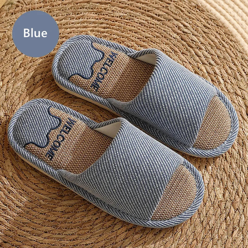 Breathable Open Toe Slippers - Non-Slip Indoor Slides for Men and Women - ZOOMNSTORE