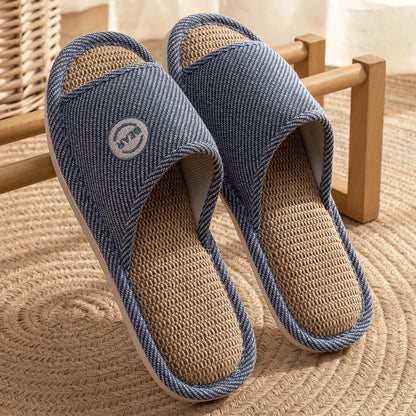 Breathable Open Toe Slippers - Non-Slip Indoor Slides for Men and Women - ZOOMNSTORE
