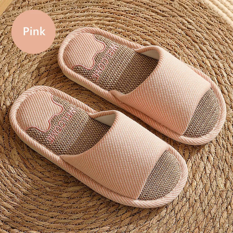 Breathable Open Toe Slippers - Non-Slip Indoor Slides for Men and Women - ZOOMNSTORE