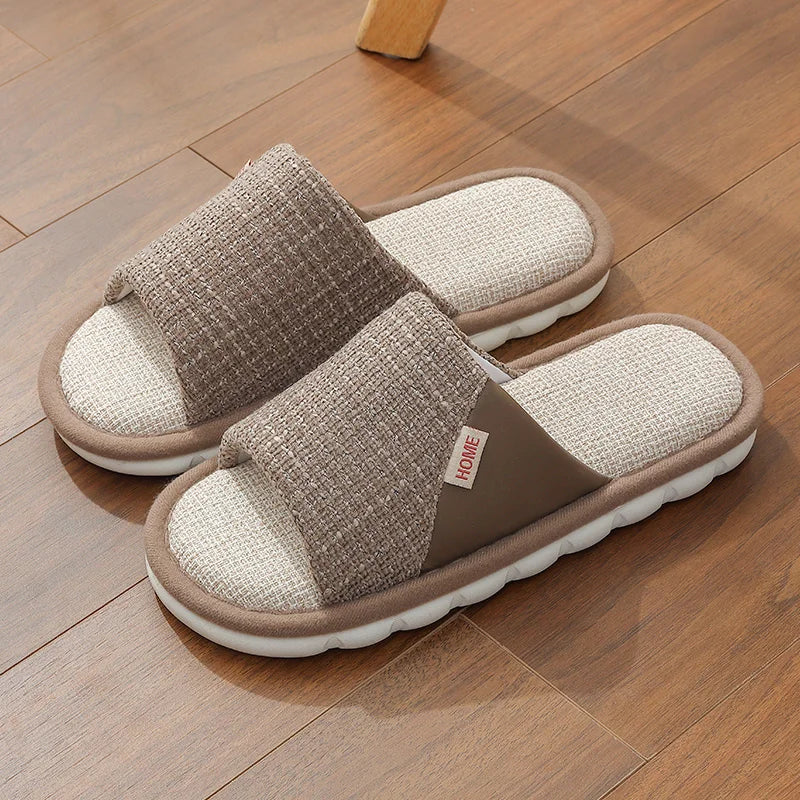 Breathable Open Toe Slippers - Non-Slip Indoor Slides for Men and Women - ZOOMNSTORE