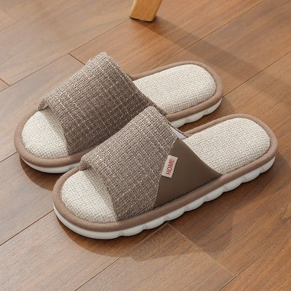 Breathable Open Toe Slippers - Non-Slip Indoor Slides for Men and Women - ZOOMNSTORE