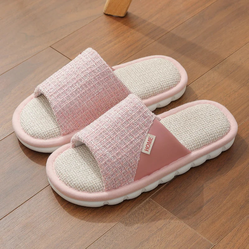 Breathable Open Toe Slippers - Non-Slip Indoor Slides for Men and Women - ZOOMNSTORE