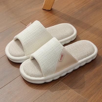 Breathable Open Toe Slippers - Non-Slip Indoor Slides for Men and Women - ZOOMNSTORE