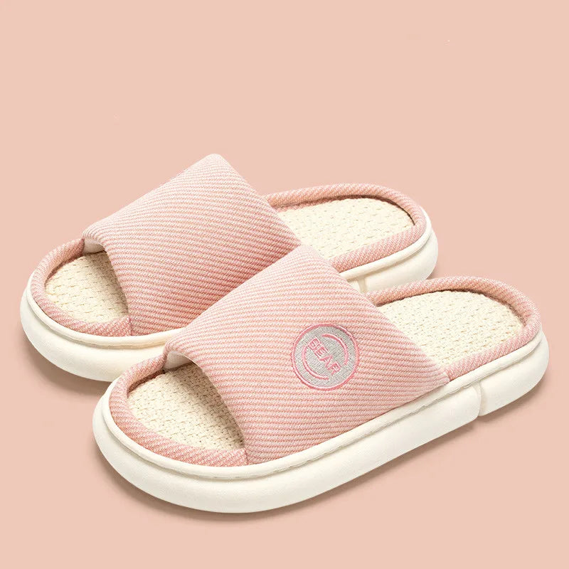 Breathable Open Toe Slippers - Non-Slip Indoor Slides for Men and Women - ZOOMNSTORE