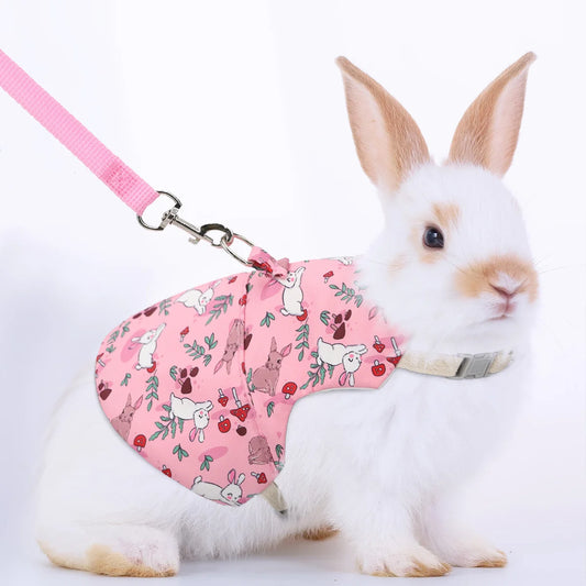 Stylish Outdoor Rabbit Harness - Breathable Printed Pet Vest - ZOOMNSTORE