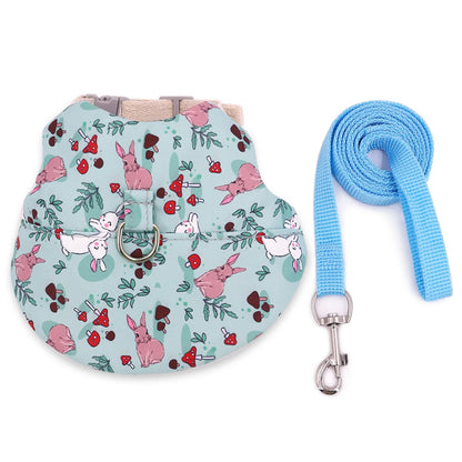 Stylish Outdoor Rabbit Harness - Breathable Printed Pet Vest - ZOOMNSTORE