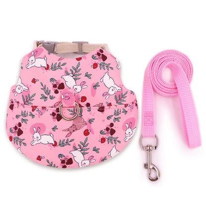 Stylish Outdoor Rabbit Harness - Breathable Printed Pet Vest - ZOOMNSTORE
