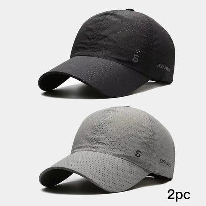 Mens Quick-Dry Breathable Running Cap - Outdoor Sun Fishing Baseball Hat - ZOOMNSTORE