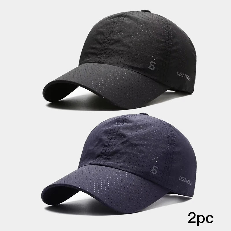 Mens Quick-Dry Breathable Running Cap - Outdoor Sun Fishing Baseball Hat - ZOOMNSTORE