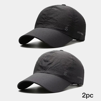 Mens Quick-Dry Breathable Running Cap - Outdoor Sun Fishing Baseball Hat - ZOOMNSTORE