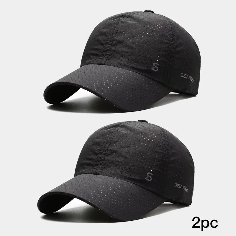 Mens Quick-Dry Breathable Running Cap - Outdoor Sun Fishing Baseball Hat - ZOOMNSTORE