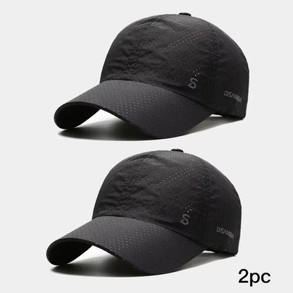Mens Quick-Dry Breathable Running Cap - Outdoor Sun Fishing Baseball Hat - ZOOMNSTORE