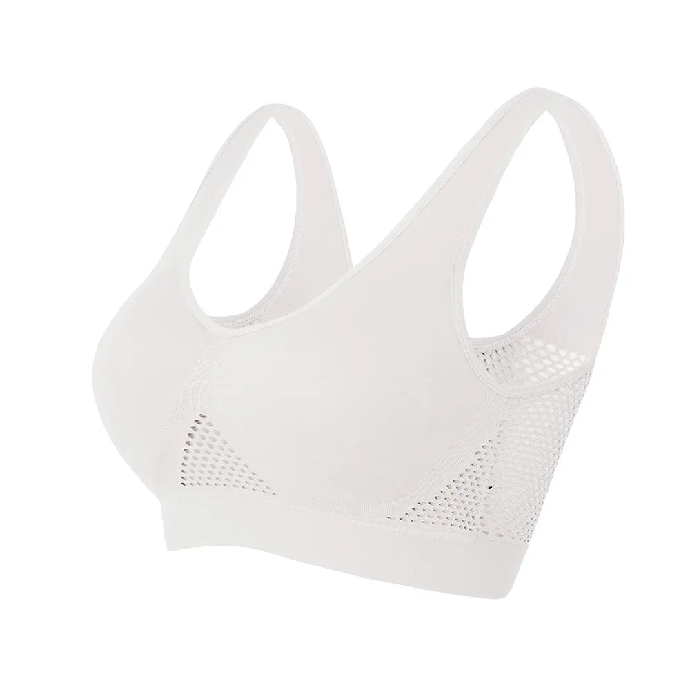 Breathable Sports Bra Top Fitness Women Brassiere Removable Padded Sport Bra Running Gym Seamless Push Up Bras - ZOOMNSTORE
