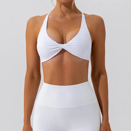 Sexy Gym Top Women Crease Sports Bra Running Back Cross Yoga Bra Breathable Sports Underwear Women Fitness Workout Top Women - ZOOMNSTORE
