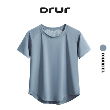 Breathable Womens Yoga T-Shirt - Quick Dry Short Sleeve Gym Top - ZOOMNSTORE